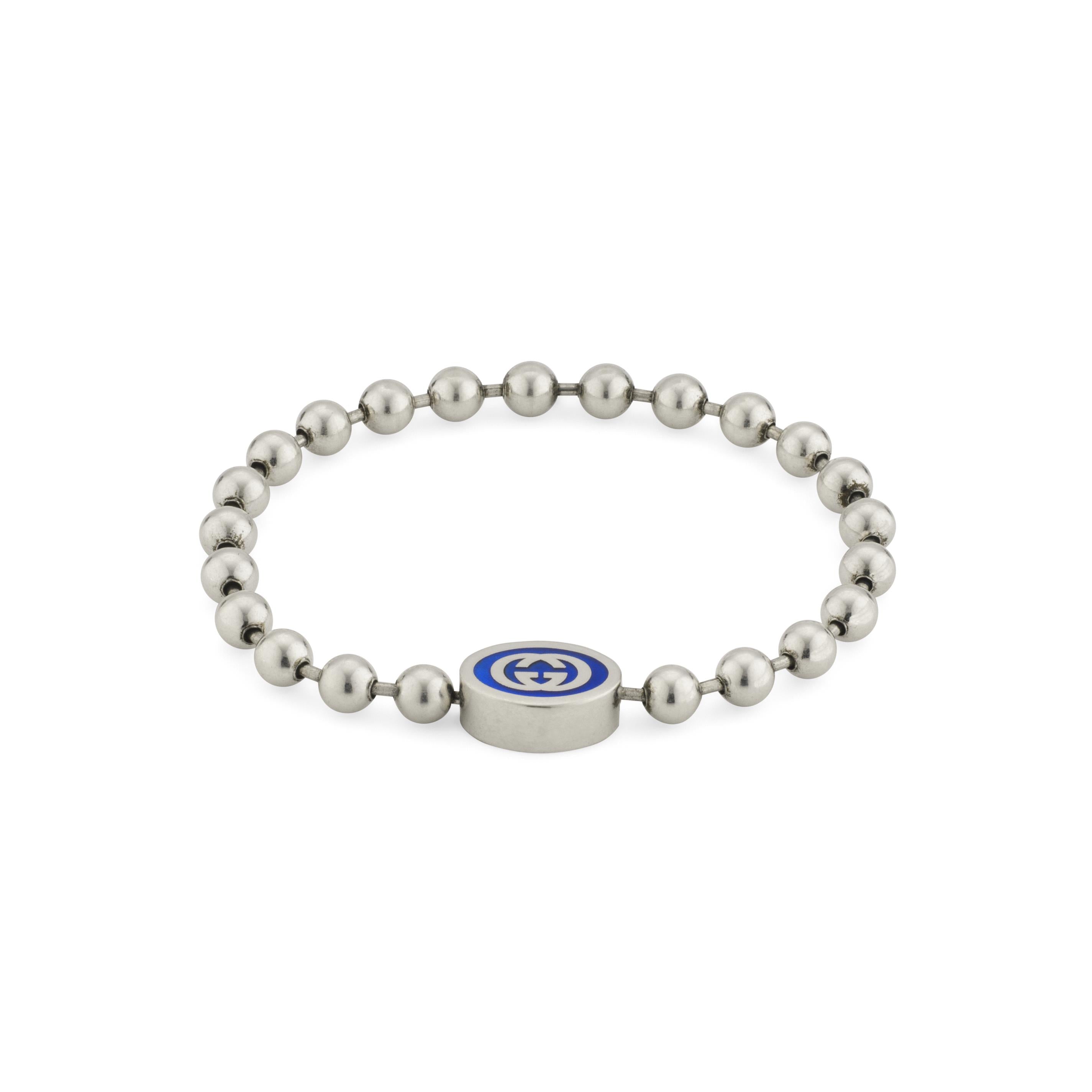 Gucci Silver Interlocking G Boule Chain