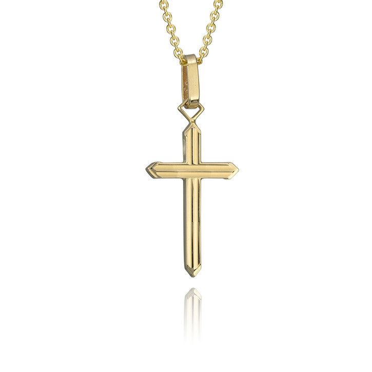 18k Yellow Gold Cross Pendant