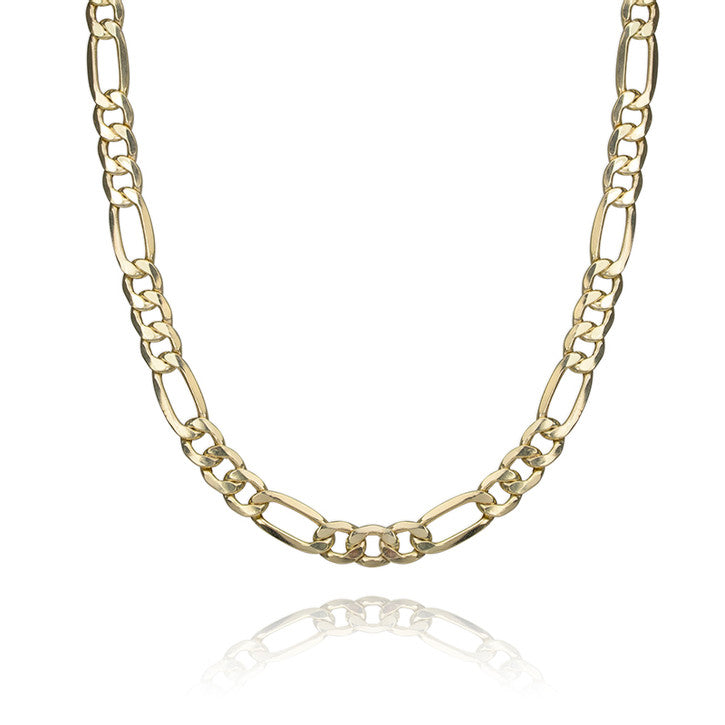 10k Yellow Gold Figaro Link Necklace