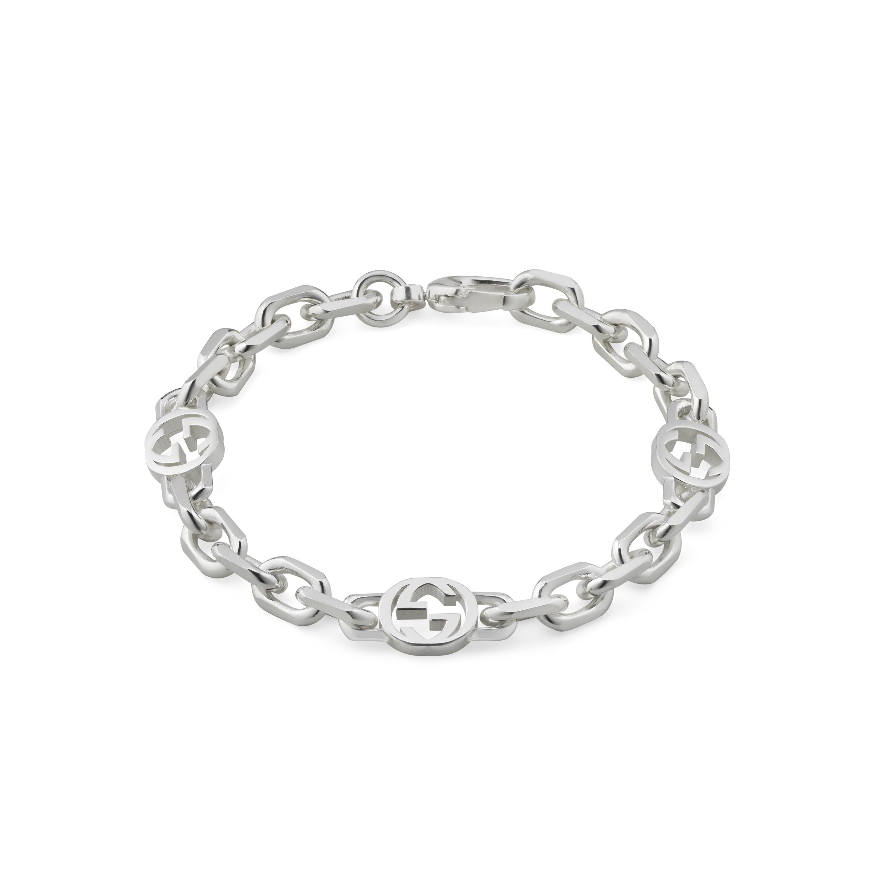 Gucci Silver Interlocking G Bracelet