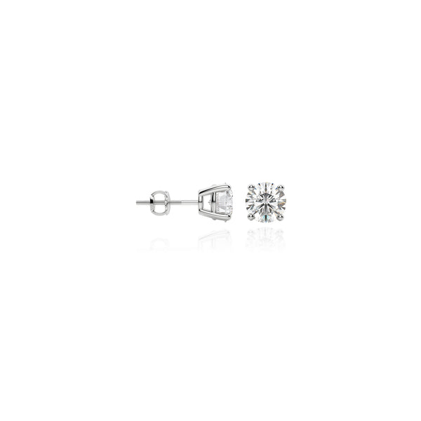 14k White Gold Petite Diamond Studs 0.10ct
