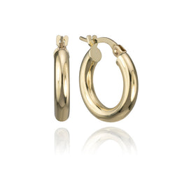 14K Yellow Gold Bold Mini Hoops