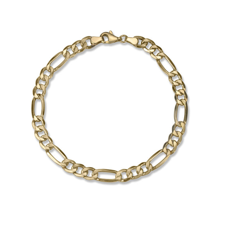 10K Yellow Gold Figaro Link Bracelet