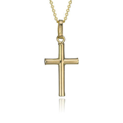 18K Yellow Gold Cross Pendant