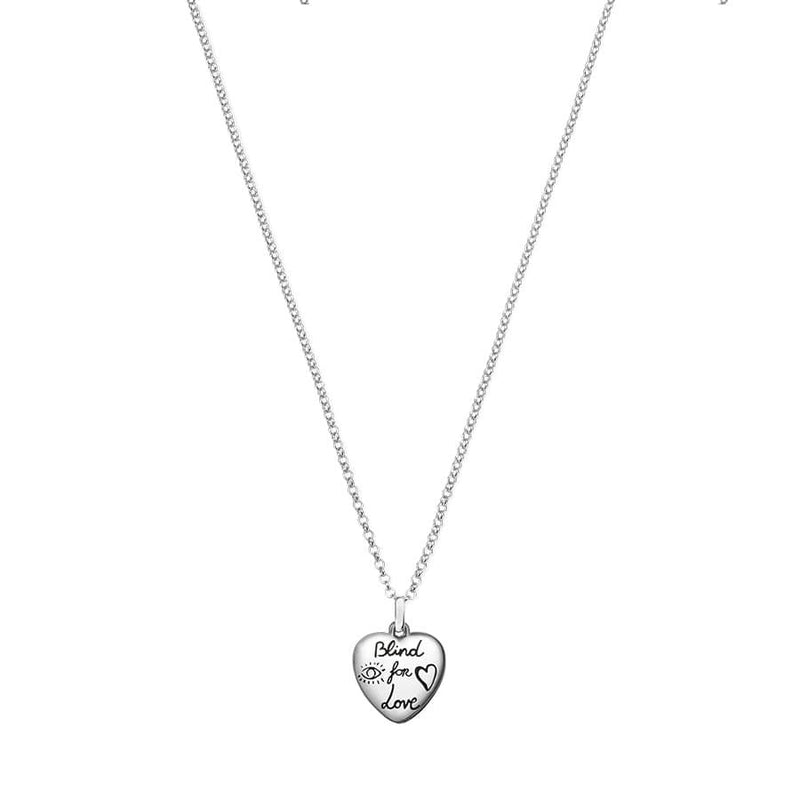 Gucci Silver Blind for Love Necklace