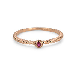 14K Red Gold Ruby Ring