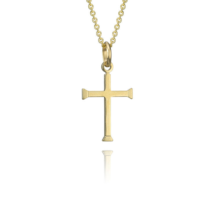 18k Yellow Gold Cross Pendant