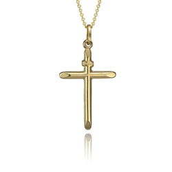 18K Yellow Gold Cross Pendant