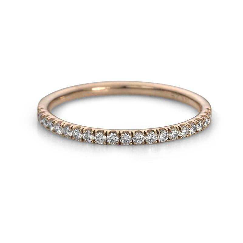 14K Rose Gold Diamond Eternity Stacker