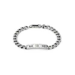 Gucci Silver Ghost Link ID Bracelet