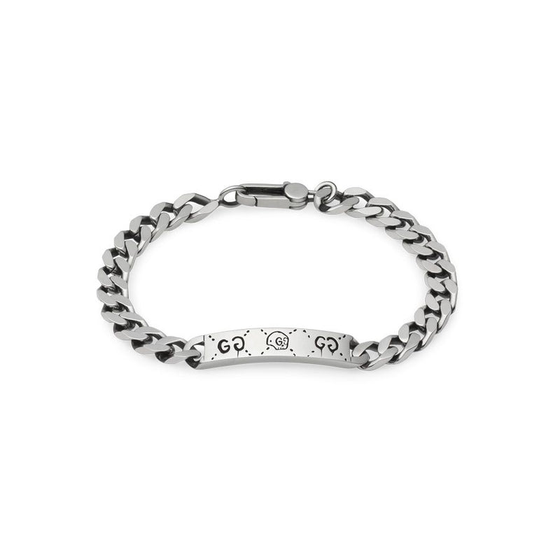 Gucci Silver Ghost Link ID Bracelet