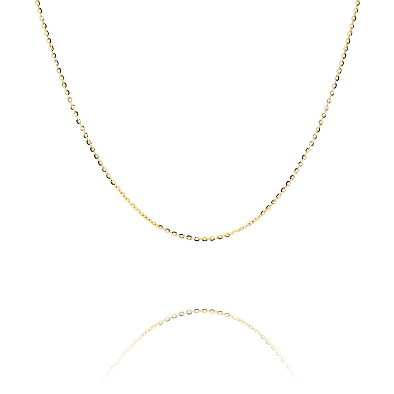 14k Yellow Gold 18" Thin Shimmer Chain