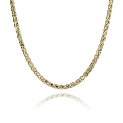 14k Yellow Gold Hollow Franco Link Necklace 20"