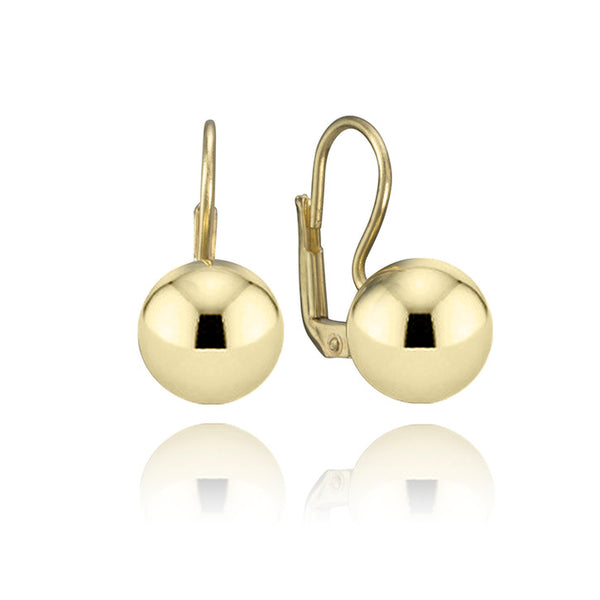 14K Yellow Gold Ball Stud Earrings