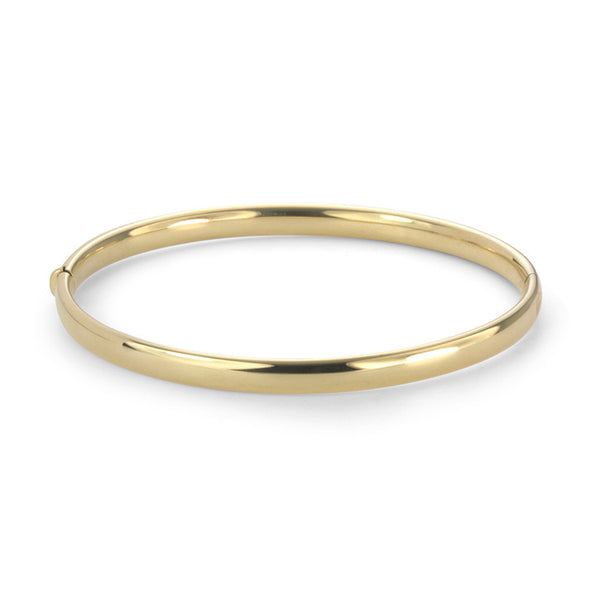 14K Yellow Gold Bold Ribbon Bangle