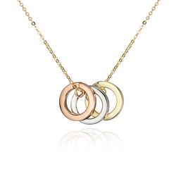 18k Multi Coloured Triple Eternity Ring Pendant