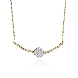 14k Yellow Gold and Cubic Zirconia Necklace